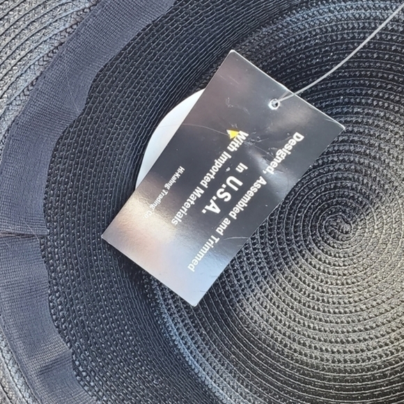 Gray Sequined wide brim hat NWT - Picture 7 of 13